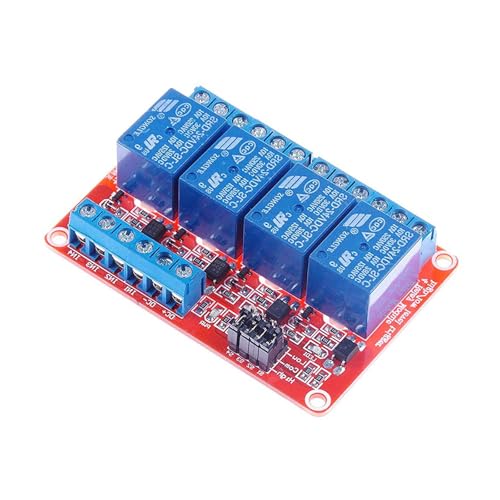 hiBCTR 4CH 24V Relay Module OPTO-Isolated - High/Low Level Trigger 10A 250VAC for PLC/Arduino/Raspberry Pi Industrial Control