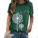 Produktbild Pusteblume Bedrucktes T-Shirt Damen Kurzarm Lose Bluse T-Shirts Damen Blusen Tops Sweatshirt Kapuzenpullover Langarmshirts Frühjahr Sommer Beste Freunde Pullover Hoodies für Frauen mit Motiv