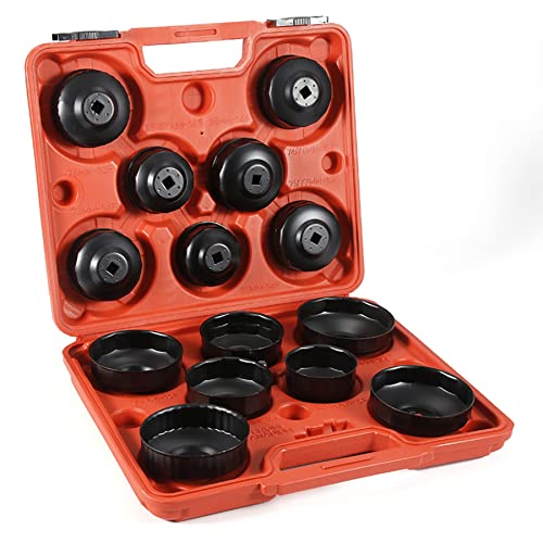 LANTUS RELOVE Coffret de Cloches pour Filtre à Huile - Outillage Mecanique Auto pour Couvercles de Filtre à Huile - Outils Mecanique pour Serrage Conforme...