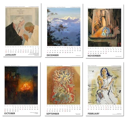 Image of Tallenge - Wall Calendar 2026 - Bengal School Of Art - 12 x 17 Inches for Home & Office (Paper, Wall Calendar)
