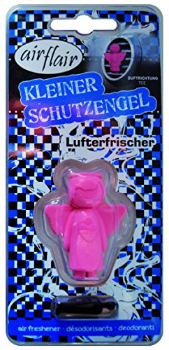 airflair azluf575 Ángel Clip de Aire ambientador, Aroma: té/Calmantes, ángel y Amuleto de la Suerte, Color Rosa