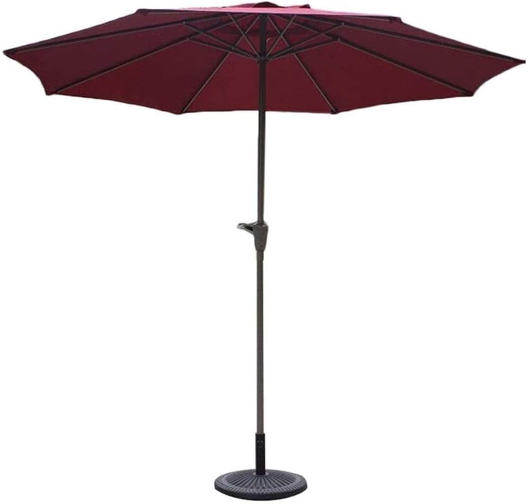 Outdoor Garden Parasols 2.7m Round Garden Parasol Sun Shade Outdoor Patio Umbrella with Crank, Waterproof UV Protection, Easy to Assemble good