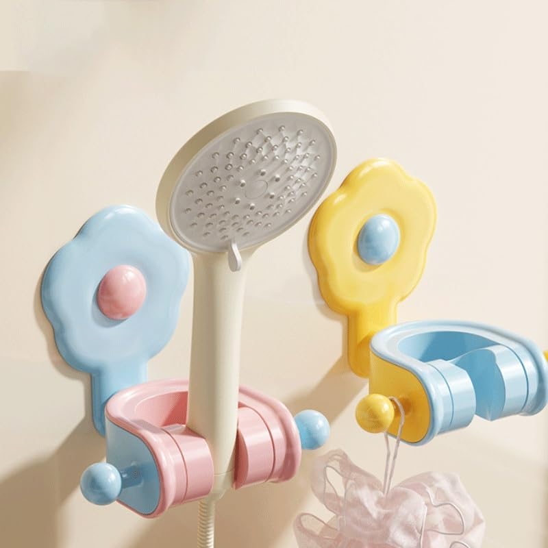 Dopamine Flower Shower Bracket Holefree Bathroom Can Fix Shelf