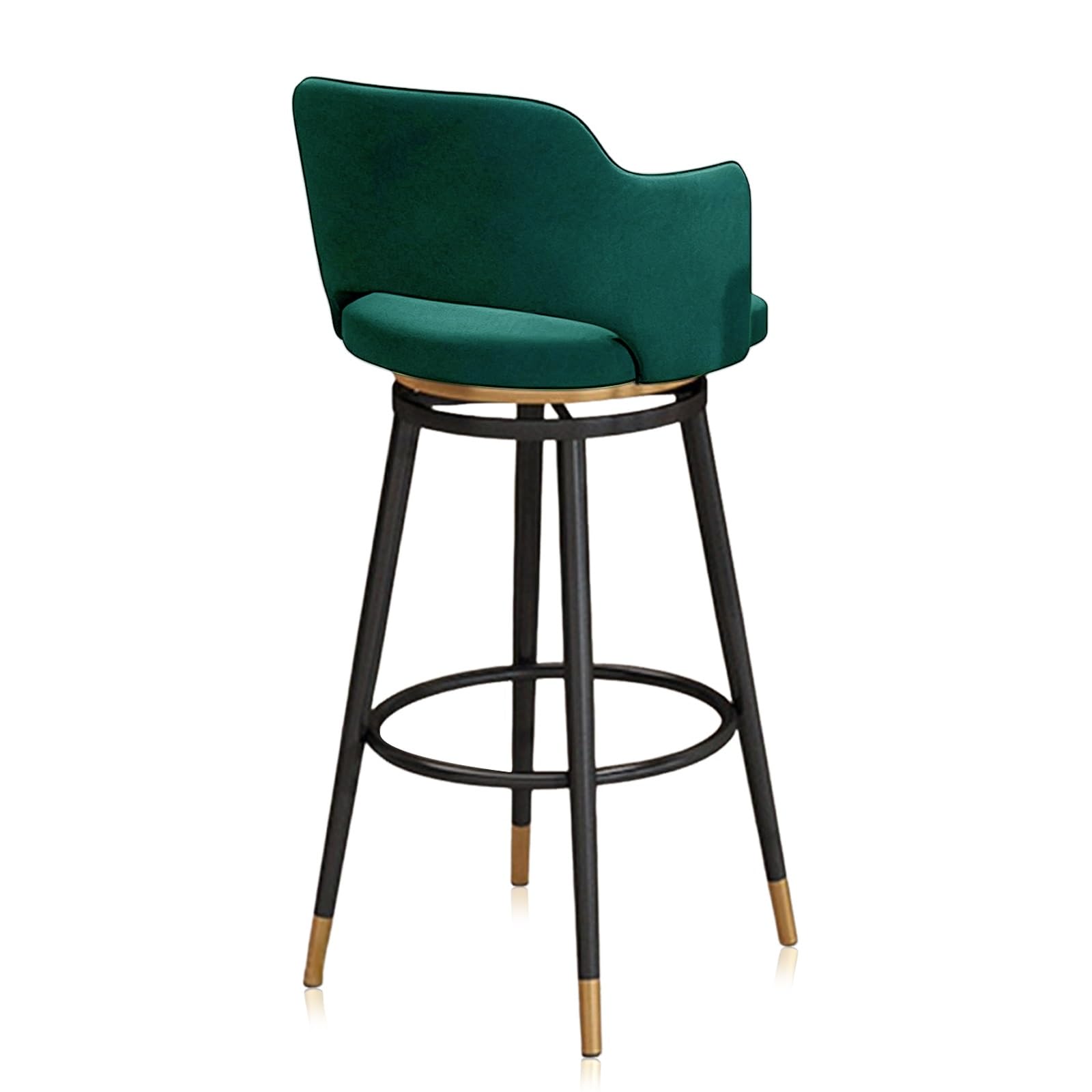 Tabouret de bar pivotant à hauteur de comptoir avec assise rembourrée en lot