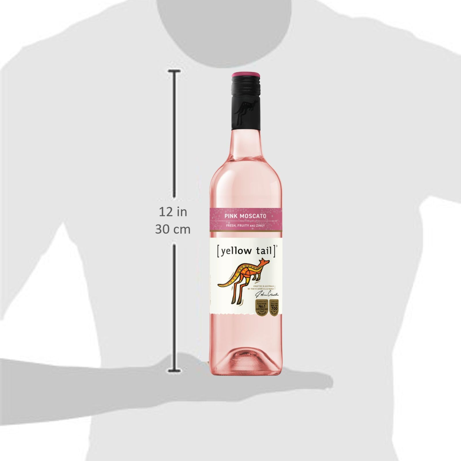Yellow Tail Pink Moscato - Süßer Roséwein aus Australien mit 7,5% vol. Alkohol (6 x 0,75l)