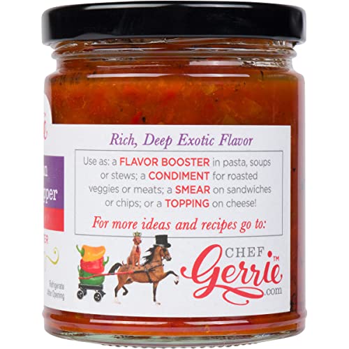Chef Gerrie Gourmet Vegan Slather Sauce | Mediterranean Roasted Red Pepper With Rich And Deep Exotic Flavour, Use As A Flavour Booster In Roasted Veggies, Chicken, Chips, Fish And Cheese - 9 Ounce Jar #TOP1