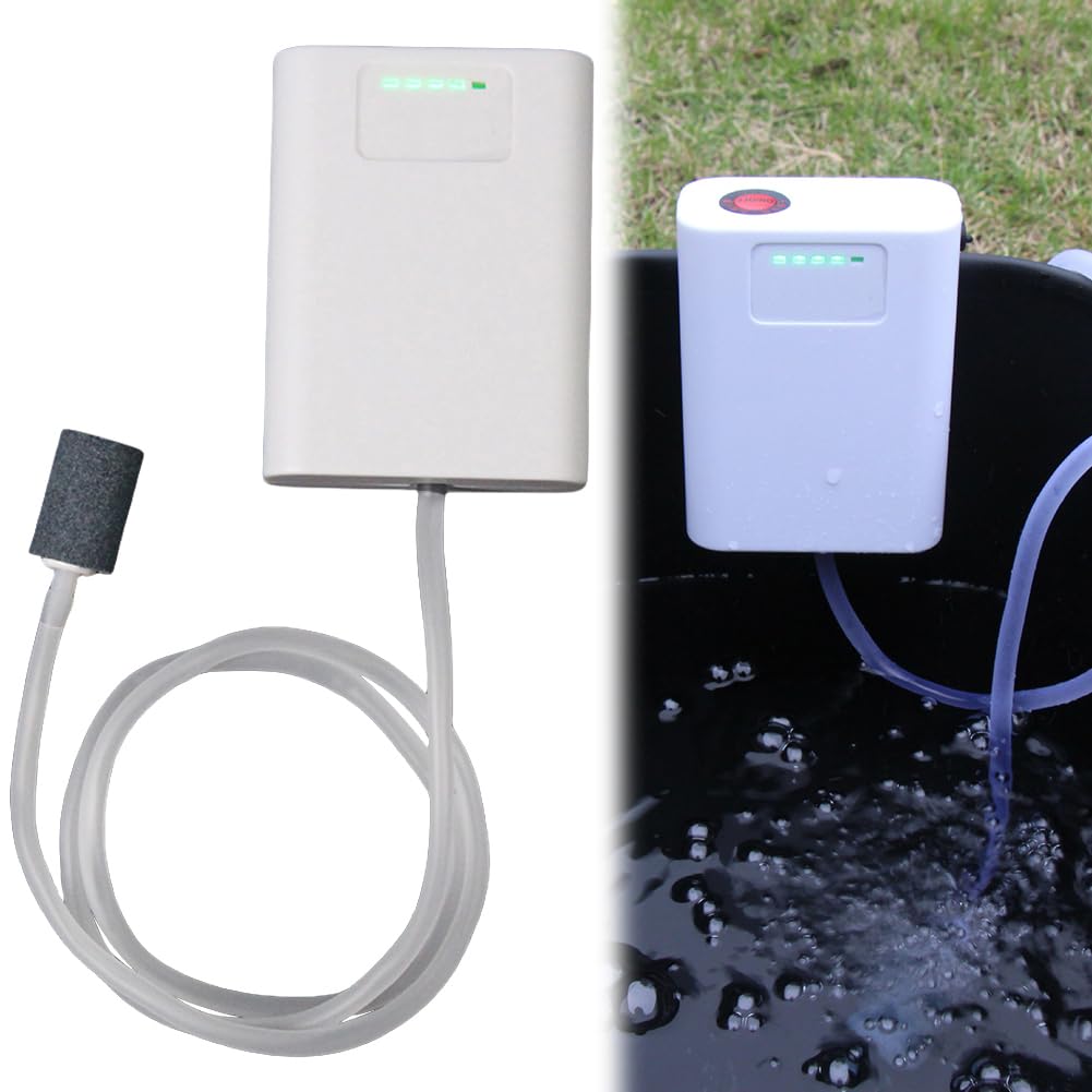 Bomba de Aire del Acuario USB oxigenador de Peces Recargable para Pesca al Aire Libre y Transporte de Pescado