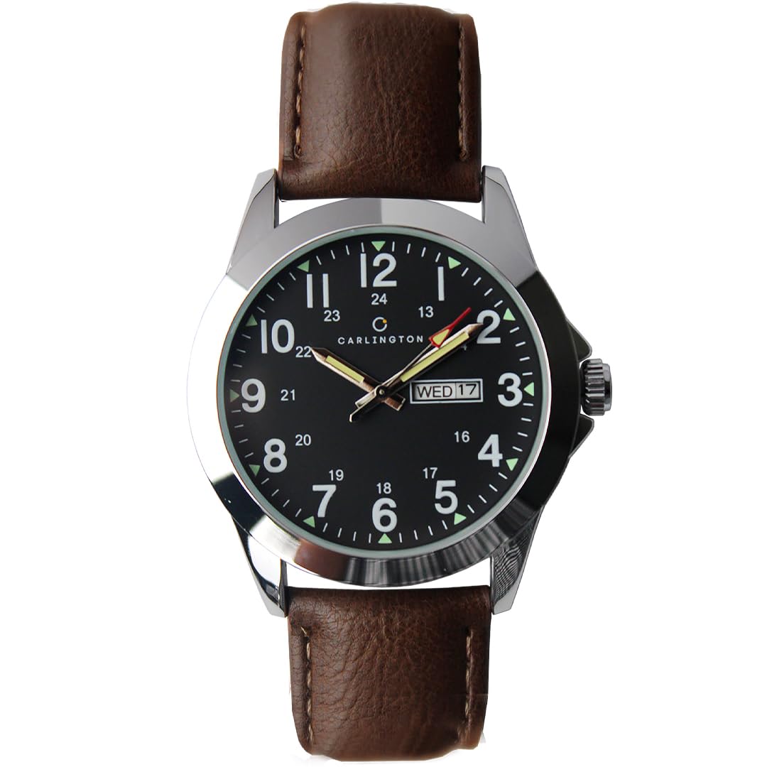 Aristocrat Series Analog Day & Date Watches for Men with Premium Leather Strap - CT 1073-image-12