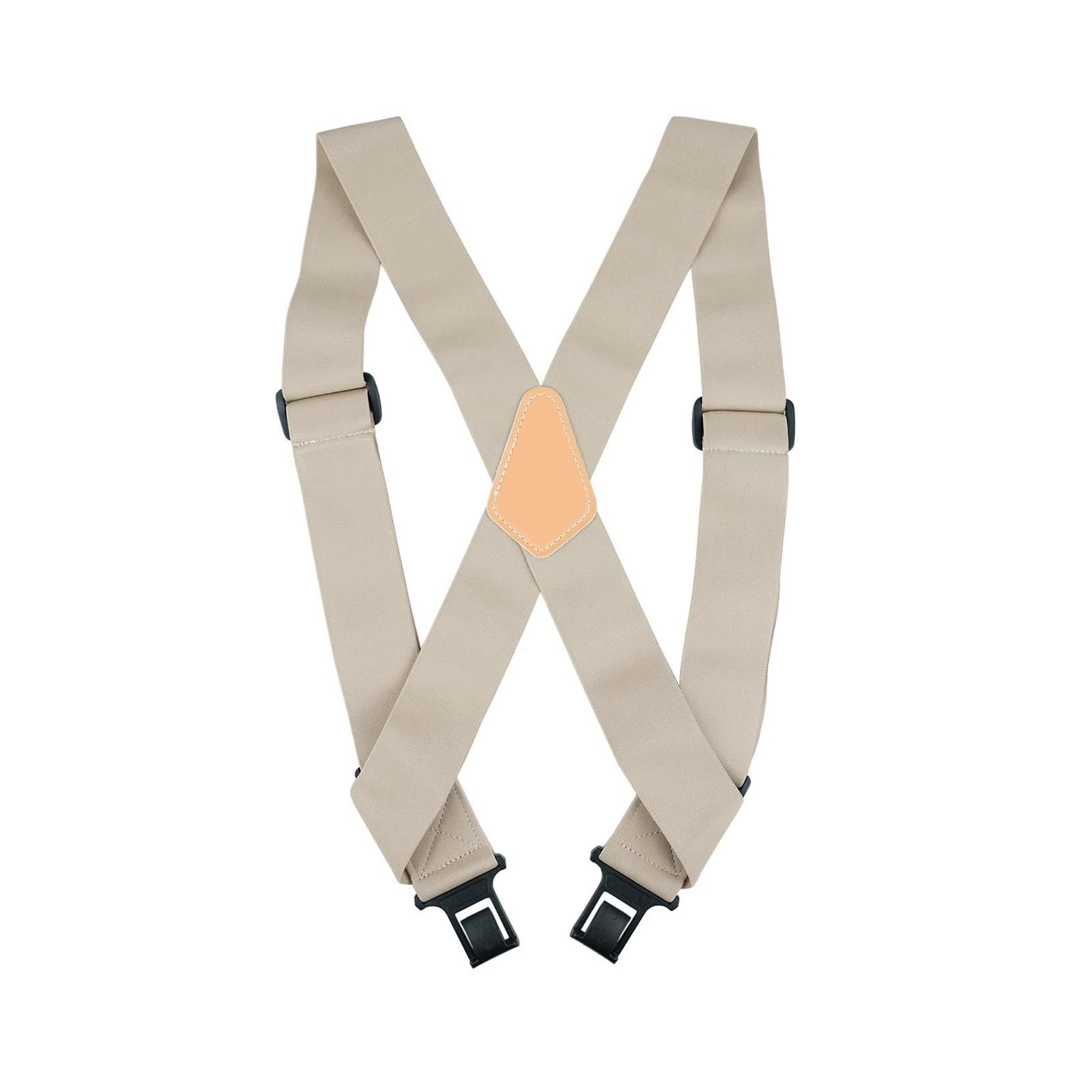 GREB 2 Clips 2 Inch Side Clip Trucker Suspenders Adjustable Suspenders Wide Elastic,one size