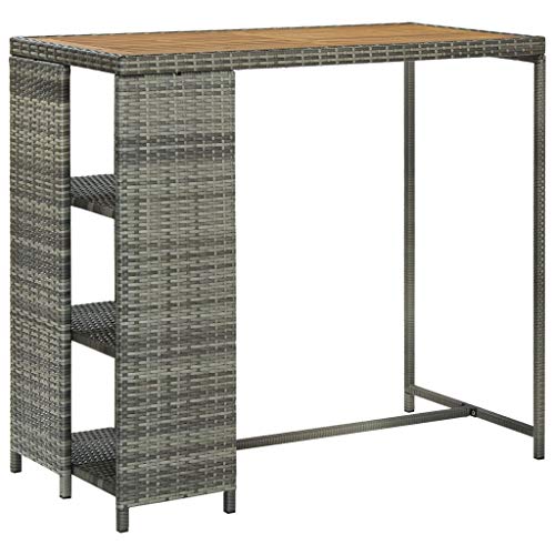 Table de bar gain de place avec 3 étagères intégrées pour optimiser la salle à manger - 2