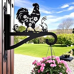 Muuruu Plant Hanger Outdoor & Indoor, Chicken Decor Hanging Basket Hooks | Chicken Coop Accessories-Patio, Garden, Home Decor, Wall Hangers for Hanging Plant, Flower Basket, Bird Feeder, Wind Chimes
