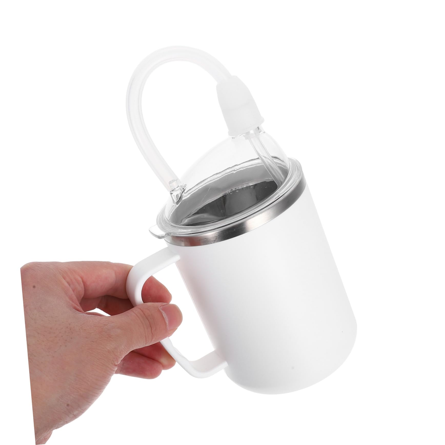 Gatuida Tazza per Alimentazione Anziani da 500ml con Beccuccio Antigoccia e Manico Ergonomico in Pp per Uso Ospedale e Casa, per Pazienti e Convalescenti