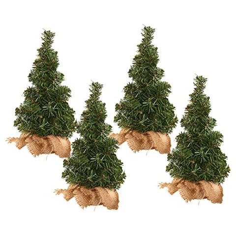 4 Mini árboles de Navidad de Mesa Cover