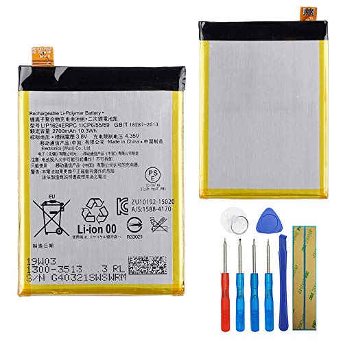 New Li-Polymer Replacement Battery LIP1624ERPC Compatible with Sony Xperia X Performance F8131 F8132 with Tool