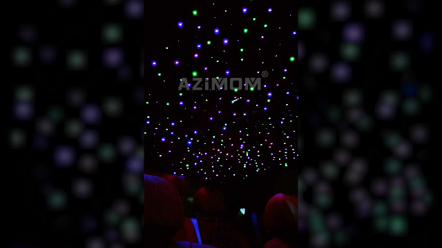 Image of AZIMOM Dual Color Mixed860pcs 13.1ft Twinkle Fiber Optic Starlight Headliner+ Pure White Meteor 240pcs Shooting Star, Sound Mode APP& Remote Control 2 in 1 Starlight Meteor Kits for Car Home Ceiling