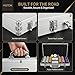 HEITOK Clay Poker Chips Set – 500pcs 14g Casino Grade Poker Chips with Denominations, Aluminum Carrying Case, 2 Decks, 5 Dice, Dealer Buttons – Professional Texas Holdem Kit for Home Game Night