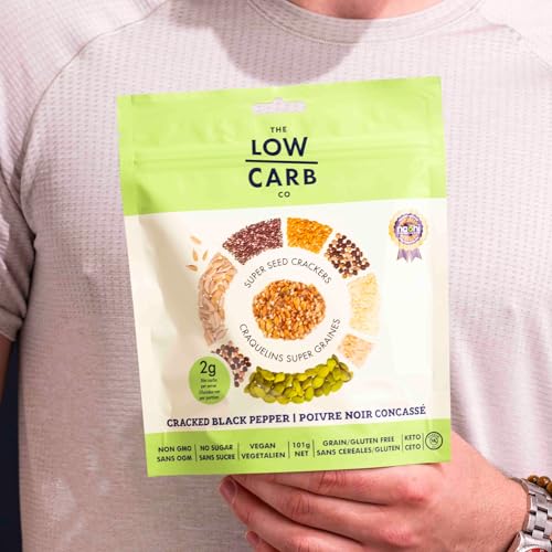 Image of The Low Carb Co High Protein Seed Crackers, Cracked Black Pepper, 3-Pack
