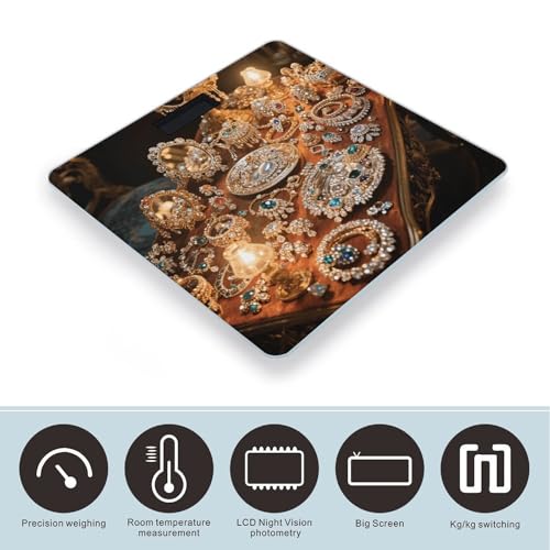 Báscula Digital de Baño Jewelry Feast en Vidrio Templado miniatura 3