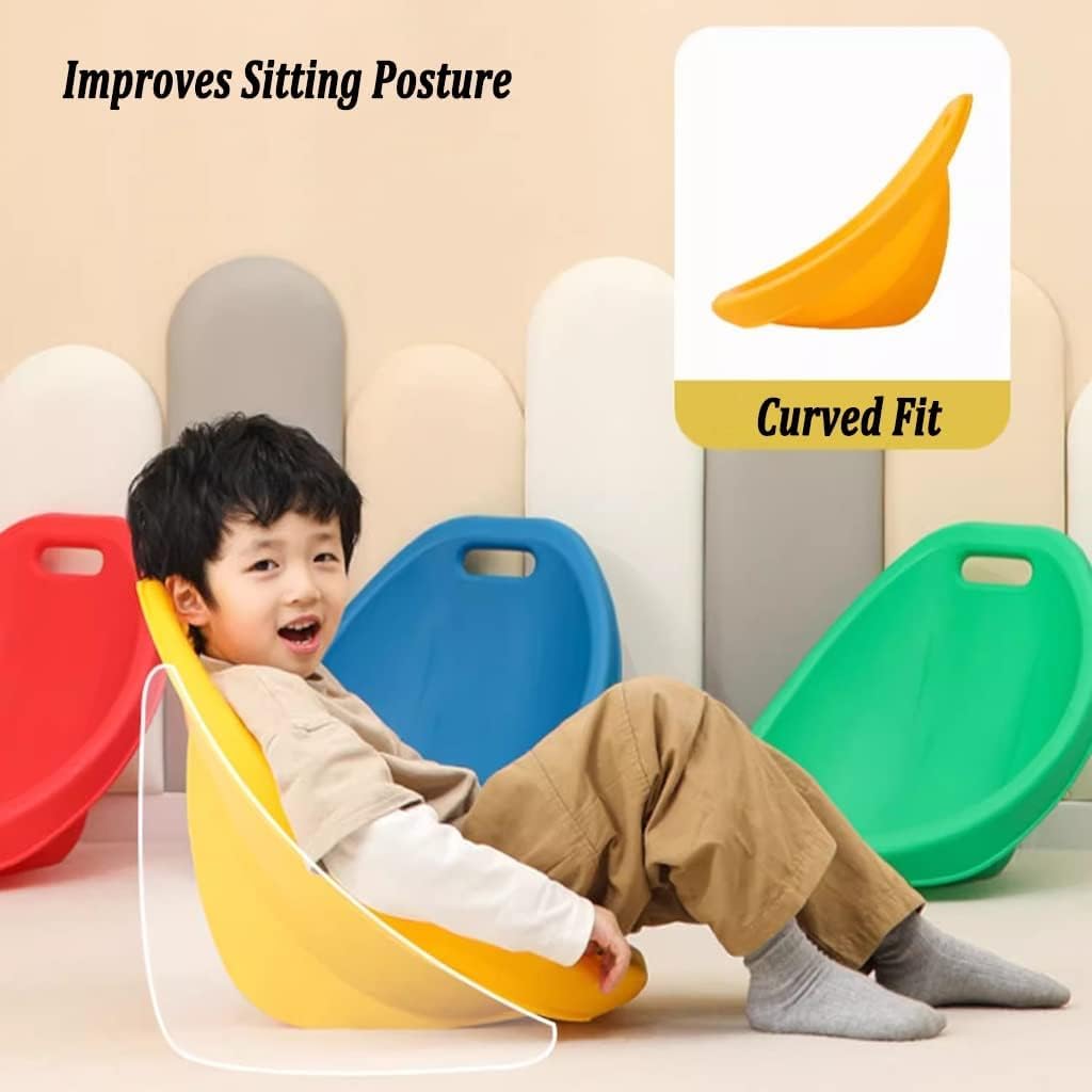Paquet de 4 chaises à bascule pour enfants, jouets à bascule légères, chaise à bascule en plastique portable, sièges flexibles pour salles de classe et garderies, chaise de jeu pour enfants (Quatre)