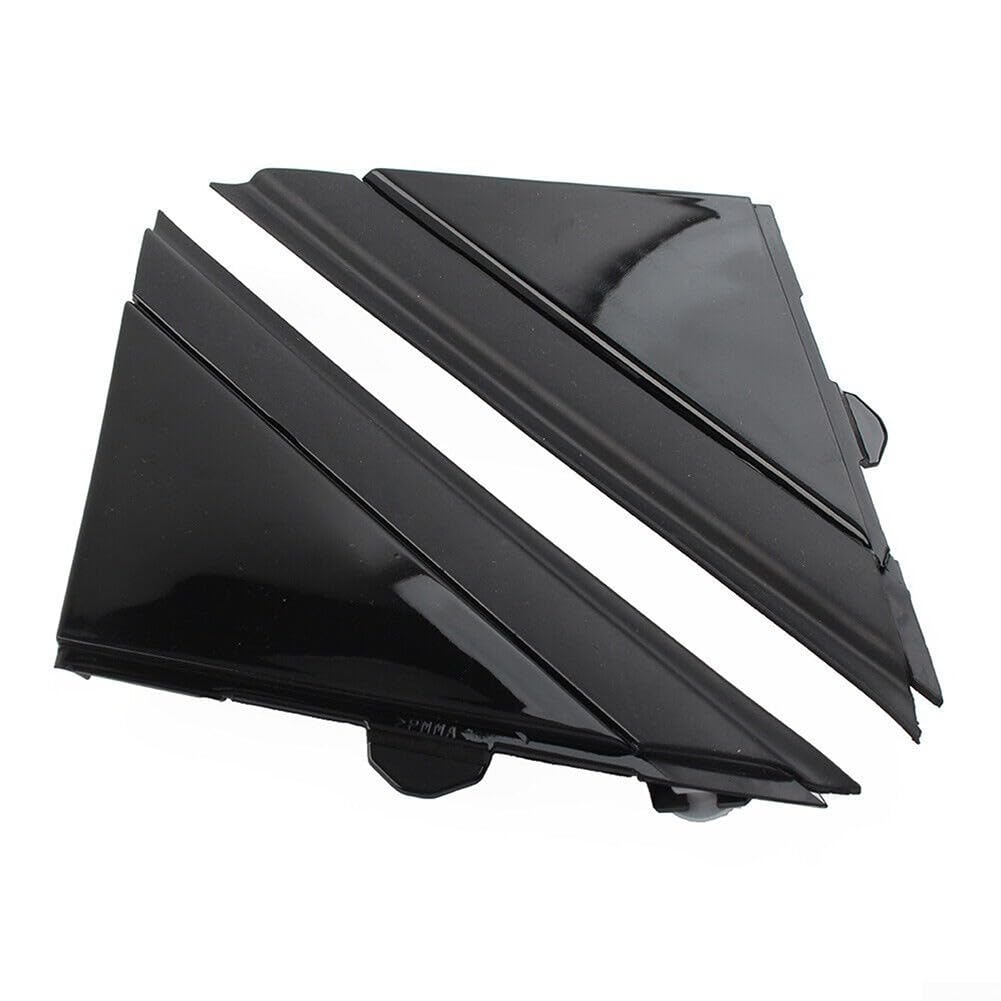 Per Fiat 500 2012 2019 Lucido Nero Specchio Bandiera Copertura Modanature 2 Pz Sinistra e Destra