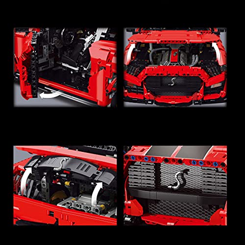 YaYashow Technik Bausteine Sportwagen, GT500 Supercar Auto Modellbausatz, 3386 Teile Konstruktionsspielzeug Kompatibel… – Bild 5