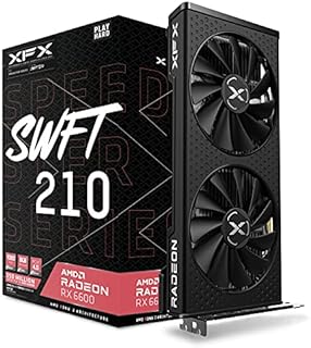XFX Speedster SWFT 210 Radeon RX 6600 CORE Gaming Graphics Card with 8GB GDDR6 HDMI 3xDP, AMD RDNA 2 RX-66XL8LFDQ