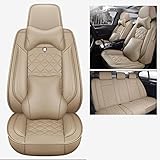 Cungko Fundas de asiento de coche para Toyota Corolla 1998-2022.Personalizada Protectores de asiento Accesorios.beige