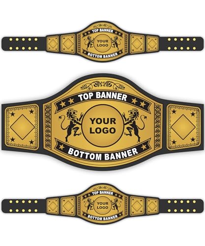 HANDSY Customizable Championship Belt - Personalized Custom Wrestling Belt - Custom Championship Belt for Award Sports Events (4mm Zinc)
