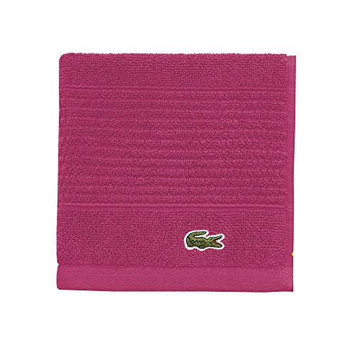 Lacoste Legend Towel, 100% Supima Cotton Loops, 650 GSM, 13"x13" Wash, Magenta