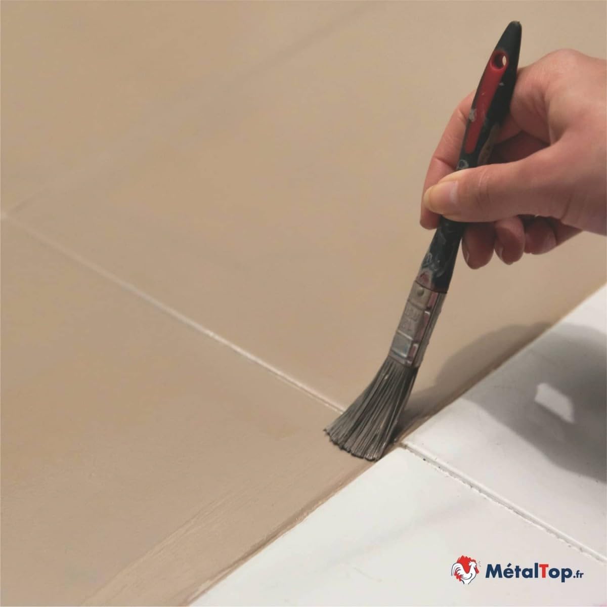 Metaltop - Peinture Sol Mat - Noir signalisation - RAL 9017-1 L - Finition mate pour béton de garage, atelier ou entrepôt