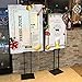 T-SIGN Heavy Duty Poster Stand with Non-Slip Mat Base, Adjustable Pedestal Sign Stand Up to 78 inch, Double Side Floor Banner Stand for Board & Foam Display