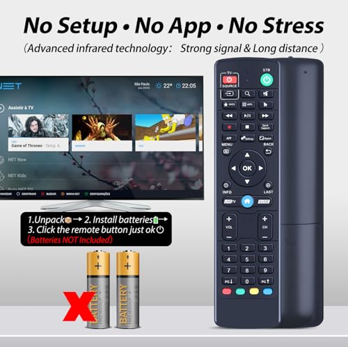 Télécommande infrarouge pour BuzzTV XR4000 de rechange noire
