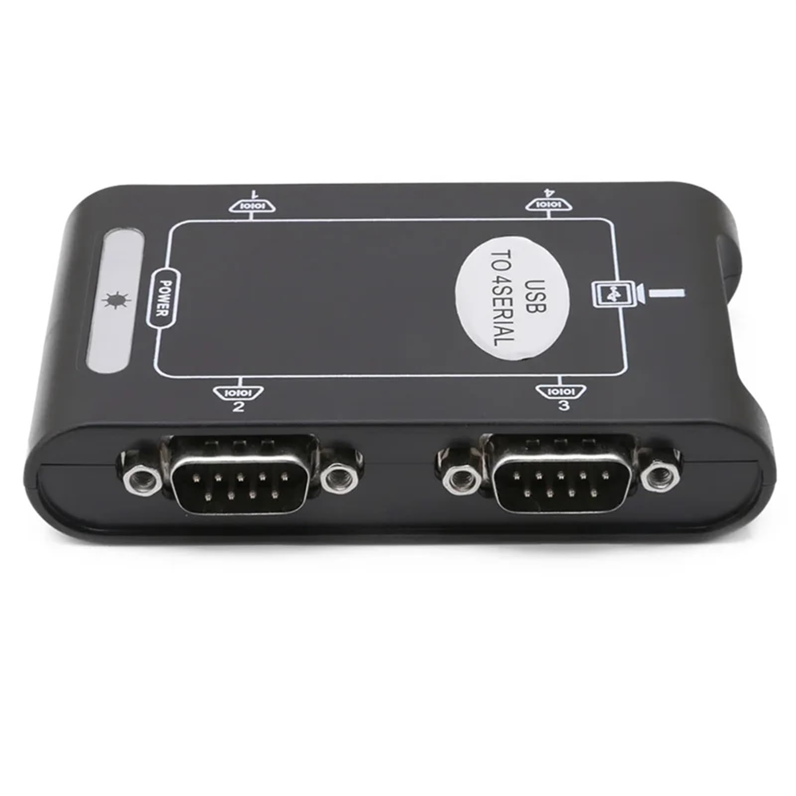 Hub adattatore connettori controller COM DB9 seriale USB 2.0 a 9 pin RS232 da USB 2.0 a 4 porte