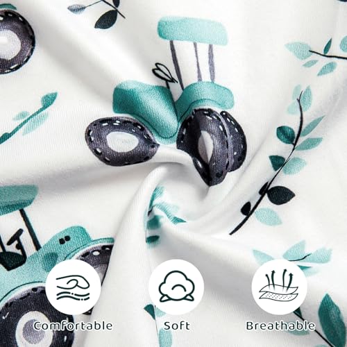 Image of AMAWMW Newborn Baby Boys Girls Cartoon Sleeper Gown Long Sleeve Mountain Nightgown Hat Outfits