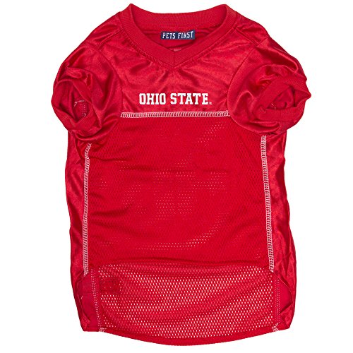 Image of Pets First Collegiate Ohio State Buckeyes Dog Mesh Jersey, X-Small