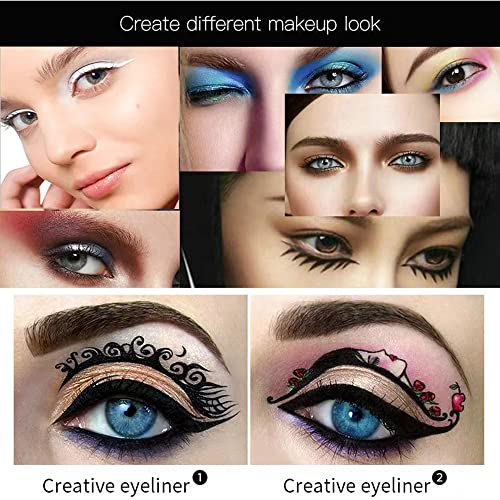 Yeweian Black White Eyeliner Pencil Set, Matte Smooth White Eye Brightener Stick, Quick Drying Waterproof High Pigmented Highlighter Eye Liner Eyeshadow Makeup For Women, With Built-In Sharpener #TOP5