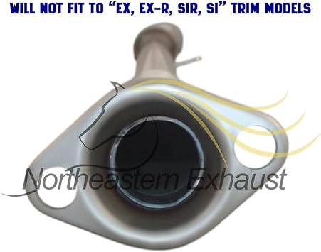 Exhaust Resonator Pipe for 1996-2000 Honda Civic 1.6L