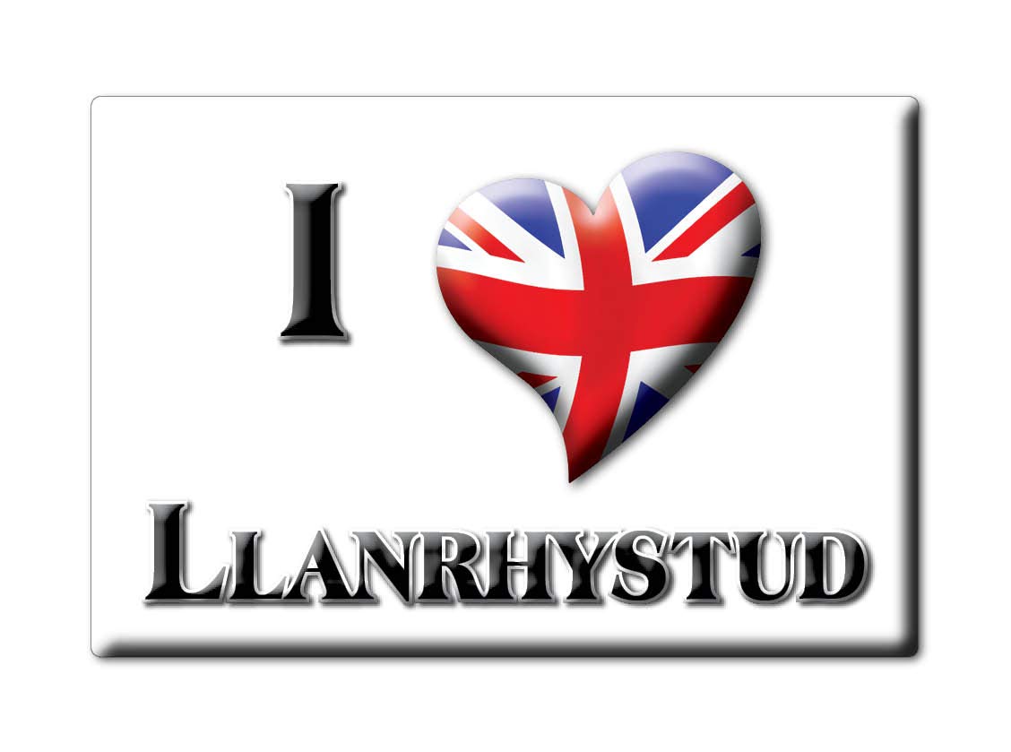 Enjoymagnets LLANRHYSTUD FRIDGE MAGNET WALES (CYM) MAGNETS ITALY SOUVENIR I LOVE GIFT (Var. GOCCIA)