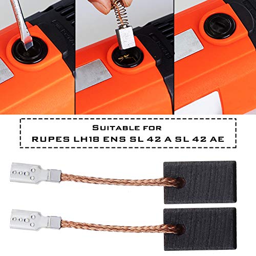 OTOTEC 2 Paar Kohlebürsten 6x8x13mm für Rotationspolierer kompatibel mit RUPES LH 18 EN LH 18 ENS SL 42 A SL 42 AE