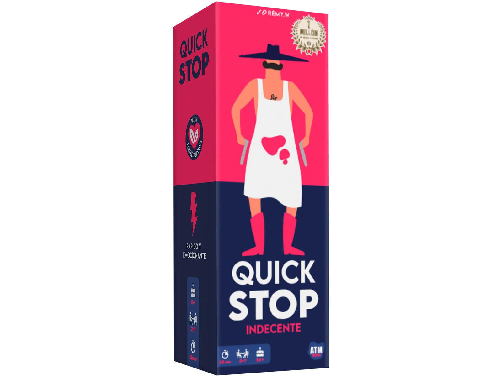 QuickStop Giochi da Tavolo per Adulti e Famiglia +16 - Dinamico, Veloce e audace - Da 2 a 7 Giocatori - Gioco di Festa per Amici