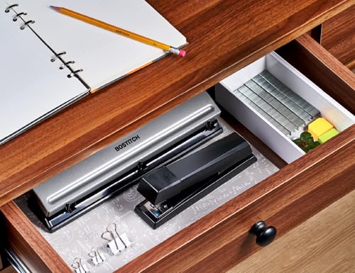 Image of Bostitch Office No-Jam Premium Desktop Stapler, Full-Strip, Black, 1,250 Staples Included, 3-Pack