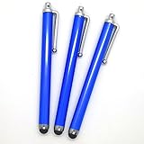 3pack Universal Screen Metal Touch Stylus Pen for Android Device Mobile Phone Cell Smart Phone Tablet iPad iPhone (Blue 3pcs)