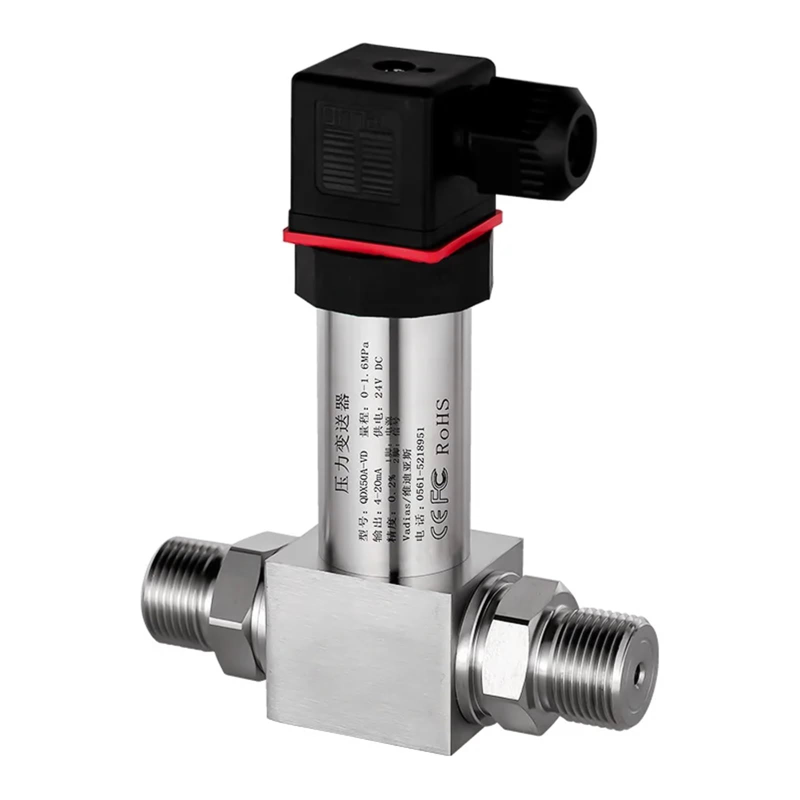 Transmisor de presión diferencial 0-5V 1-5V 4-20mA Salida Digital Sensor hidráulico alta precisión 1 Uds(Output 0-5V,0-40Kpa)