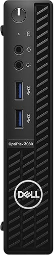 Miniatura 3 de Dell OptiPlex 3080 - Escritorio negro empresarial con factor de forma micro (Intel i5-10500T de 6 núcleos, 8 GB de RAM, 256 GB PCIe SSD, Intel UHD