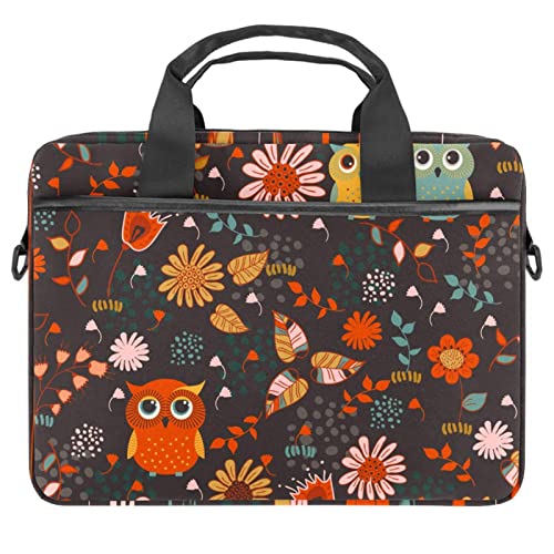 Sac à bandoulière pour ordinateur portable 13-14.5" hibou coloré