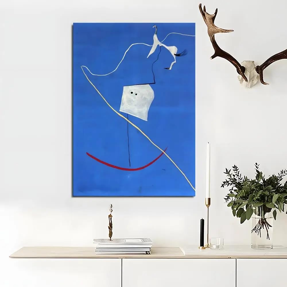 SDVIB Joan Miro Poster Wall Art Print Poster for Living Room Bedroom Home Decor Canvas Painting Artwork(50x70cm/Frameless)