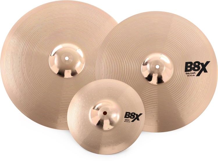 Amazon.com: Sabian B8X 16 18 Inches Crash Cymbal Pack with FREE 10