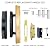 ALLYWASAI Patio Sliding Patio Door Handle Set with Mortise Lock, Key Cylinder and Keeper, Wood Handle Lock Set Fits Door Thickness from 1-1/2" to 1-3/4", 3-15/16" Screw Hole Spacing, Keyed, Black
