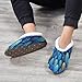 ALAZA Waterdrop Mermaid Blue House Fleece Slippers Comfy Bedroom Shoes Anti-Slip for Men US 11-12