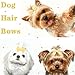 zaabaazina 20pcs Yellow Small Dog Hair Bows, Handmade Mix Style Bowknot Top Knot for Yorkie Holiday Daily Grooming